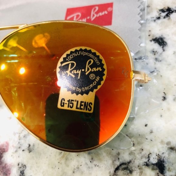Rayban Sunglasses aviator orange size 58mm - Picture 3 of 6